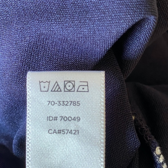 Loft Women's Extra Small Petite Stripe Layered Midi Dress Navy & White - Picture 6 of 6